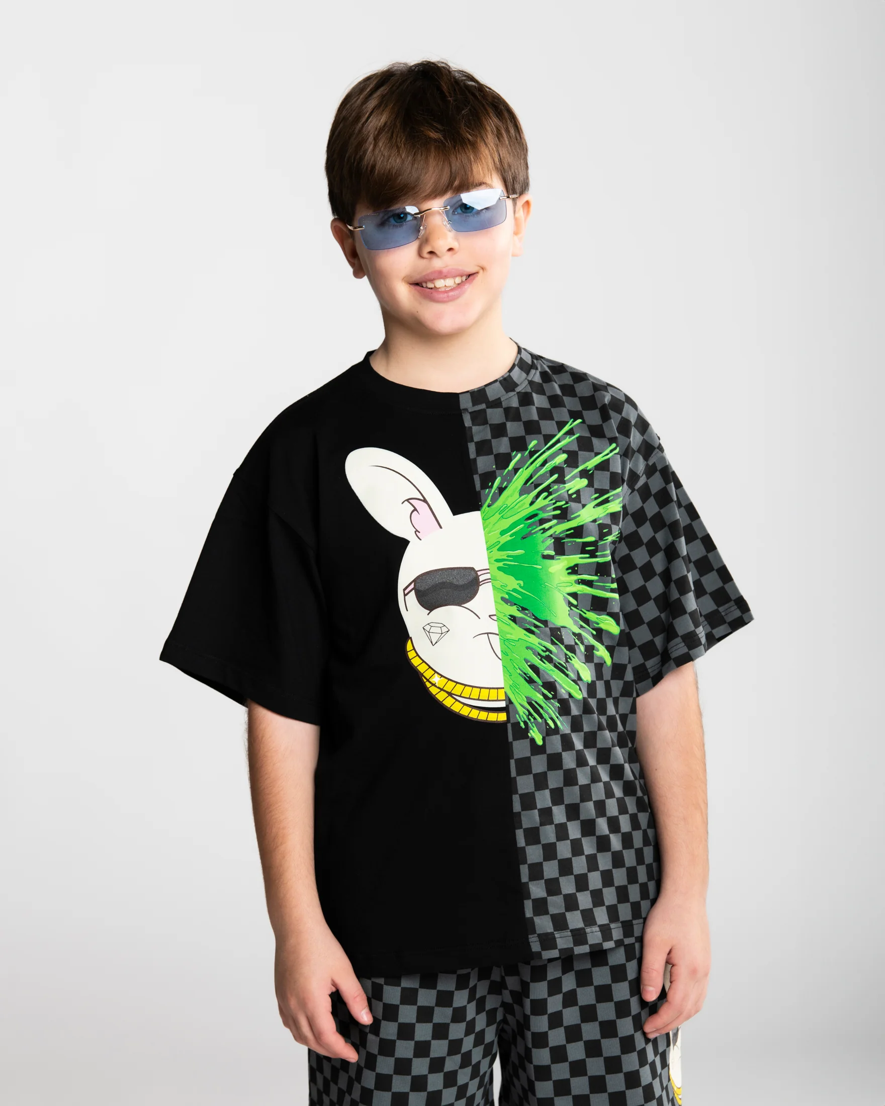 SPLATTER BUNNY SPLIT OVER T-SHIRT - Image 2