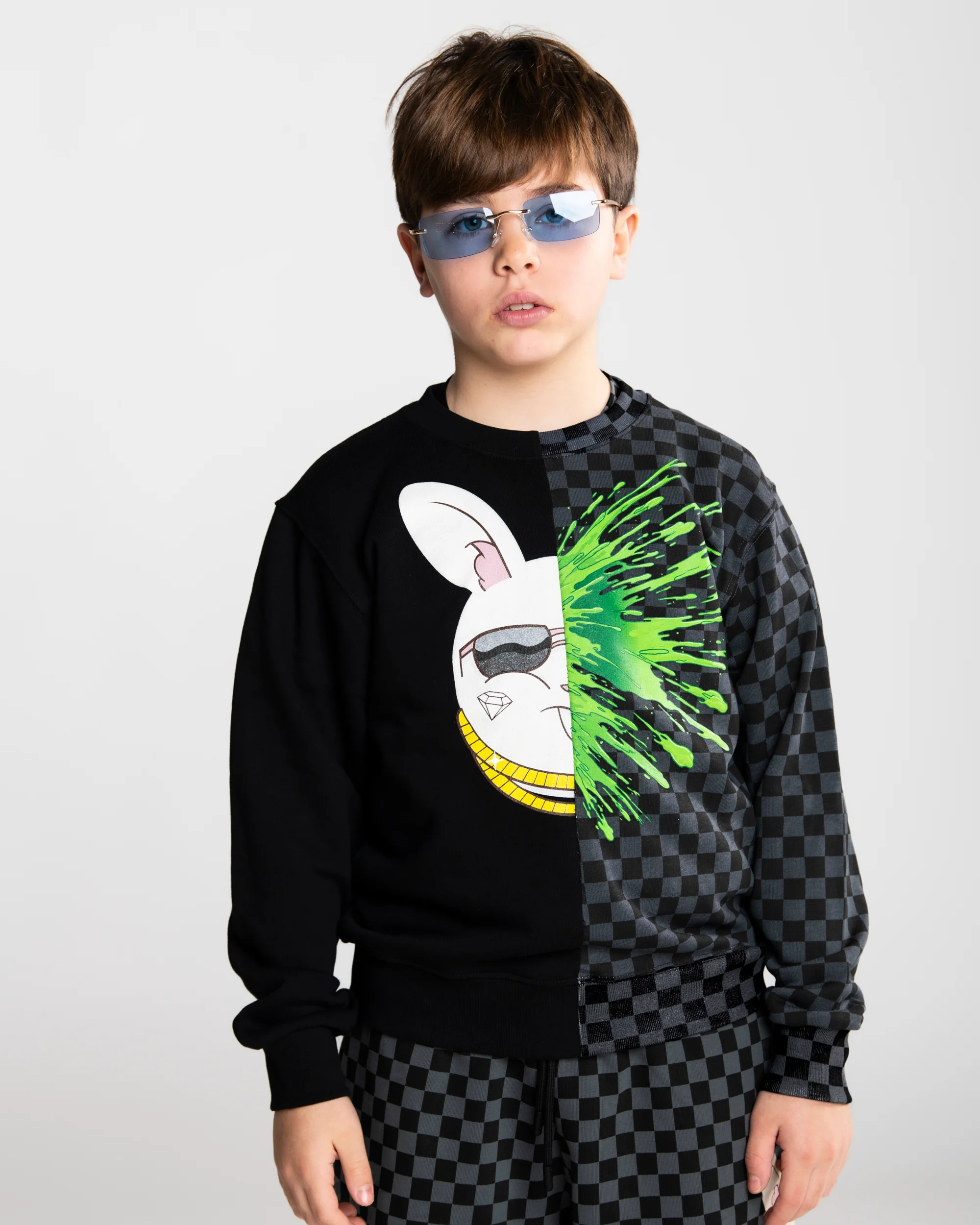 SPLATTER BUNNY SPLIT REGULAR CREWNECK - Image 4