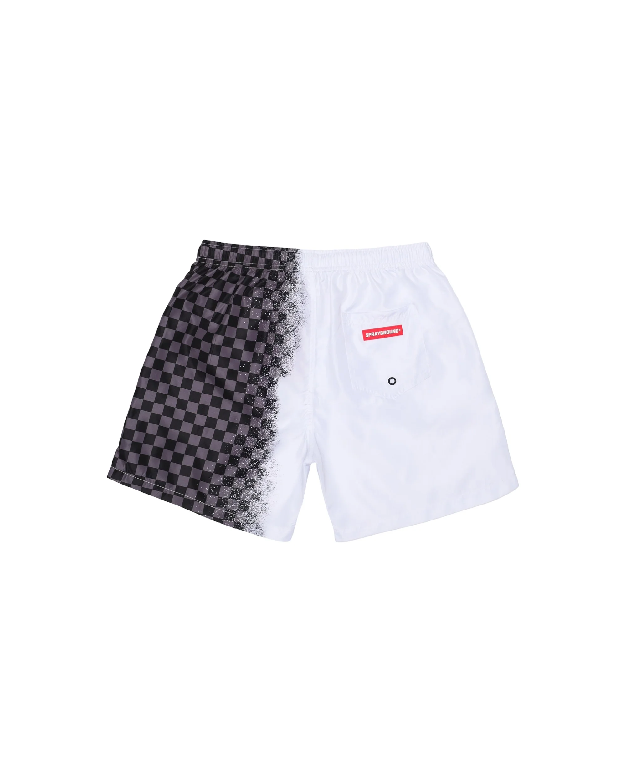 SPRAY SHARK IN PARIS GREY SWIM TRUNKS WHT - Image 2