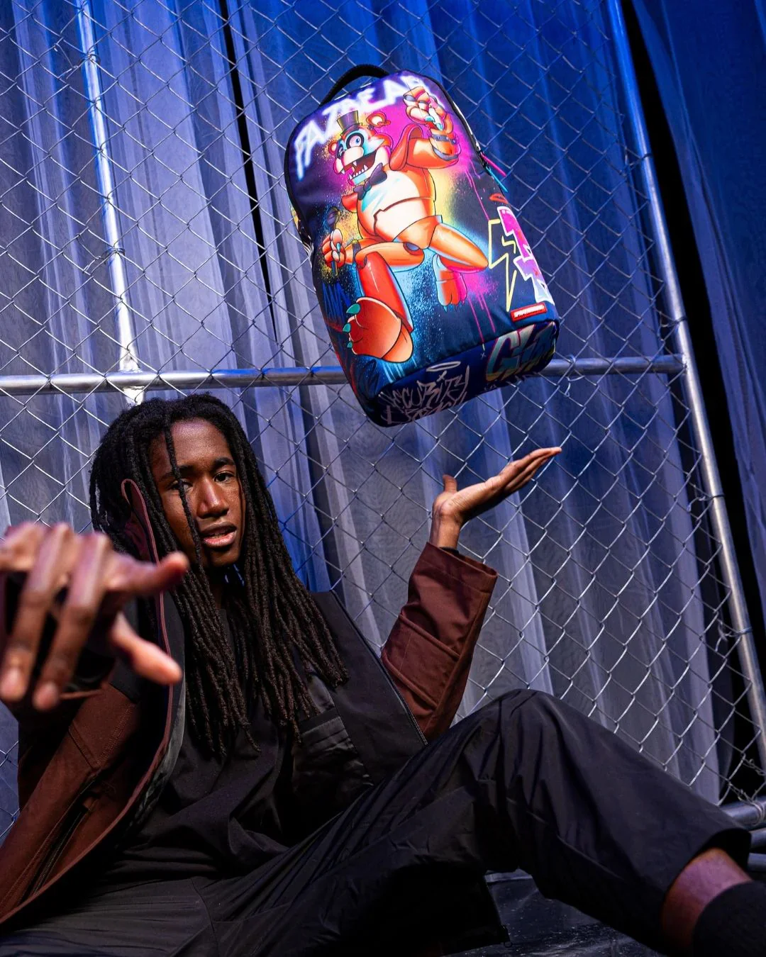 5 Nights At Freddys Glamrock Freddy Otr Dlxsr Backpack - Image 4
