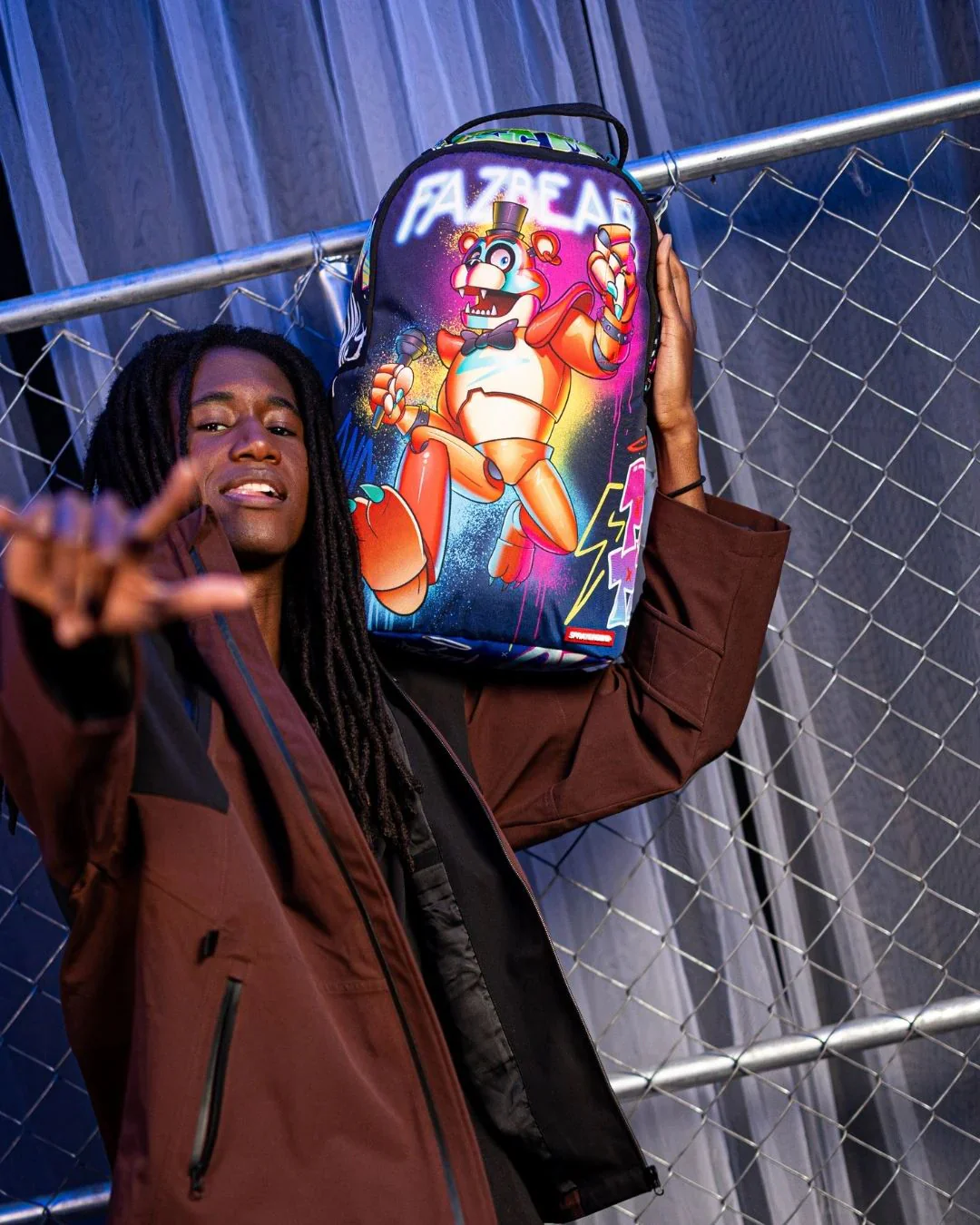 5 Nights At Freddys Glamrock Freddy Otr Dlxsr Backpack - Image 6