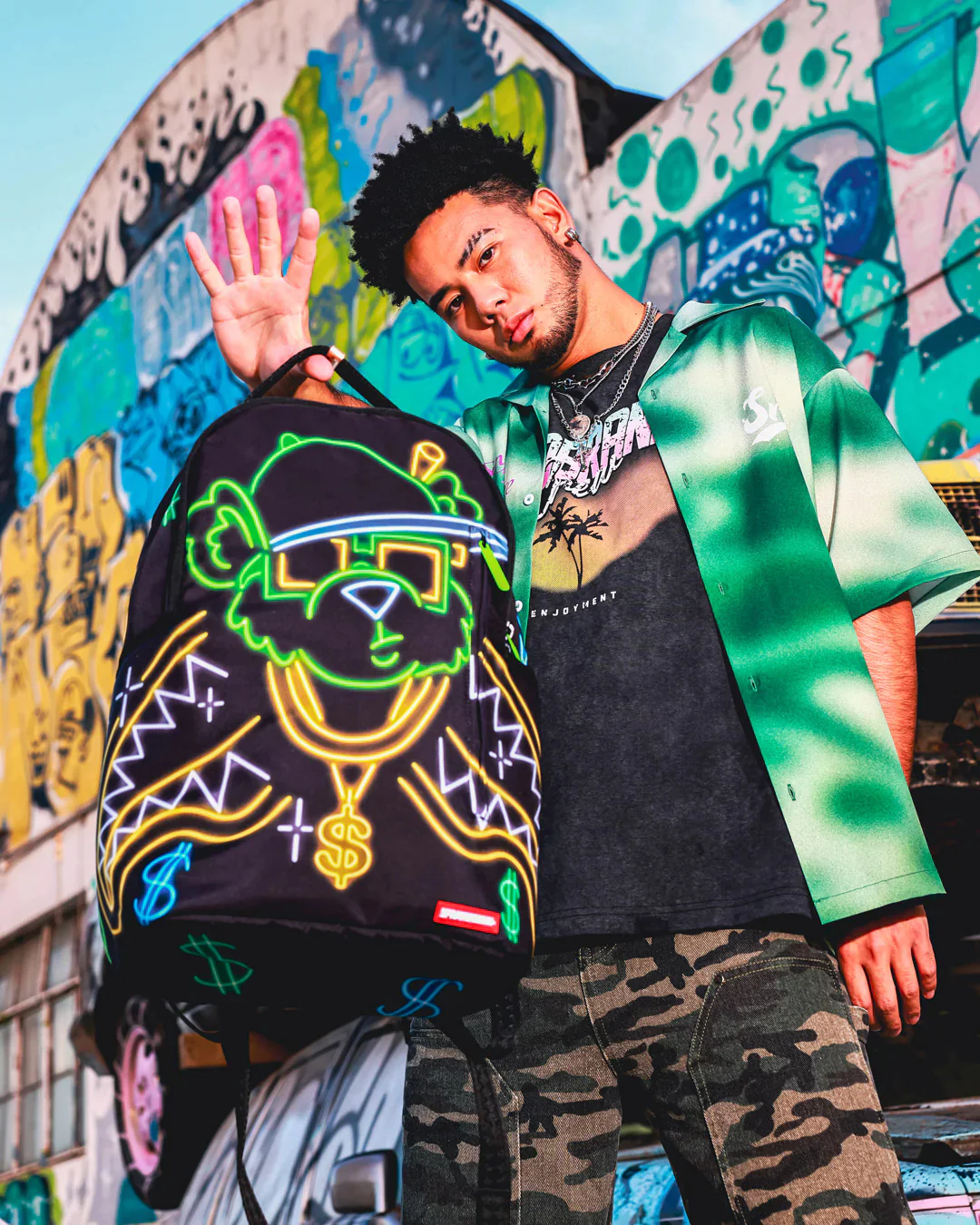 Neon Money Bear Dlxsr Backpack - Image 2