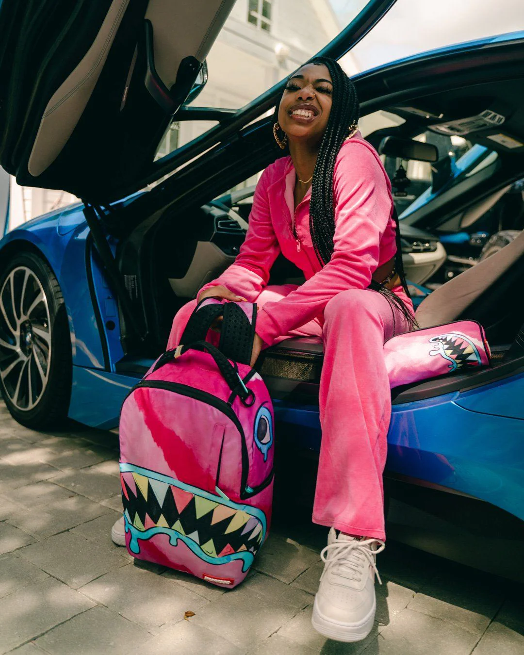 Sprayground Backpack PASTEL DELIGHT DLX BACKPACK SHARK Fuchsia - Image 4