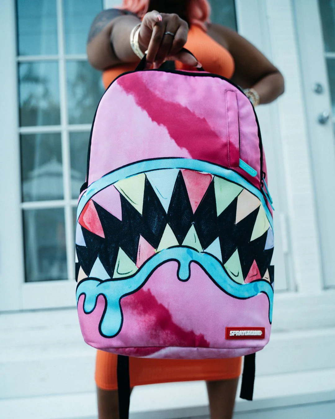 Sprayground Backpack PASTEL DELIGHT DLX BACKPACK SHARK Fuchsia - Image 6