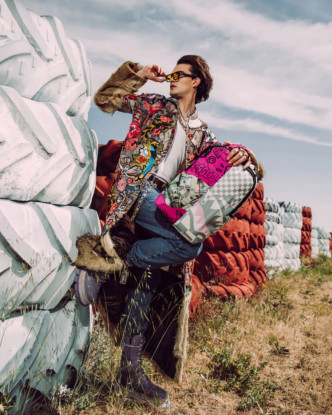 Pink And Camo Dlxsv Split Backpack - Image 8