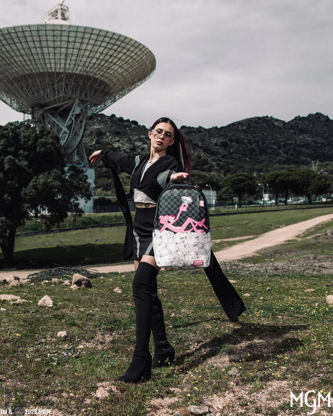Pink Panther Stacked Diamonds Backpack - Image 4
