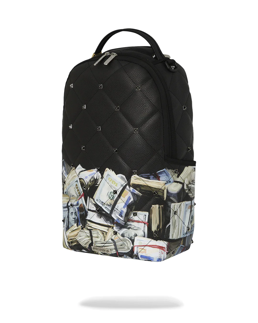 Quilted Money Stash Studded Backpack - Image 6