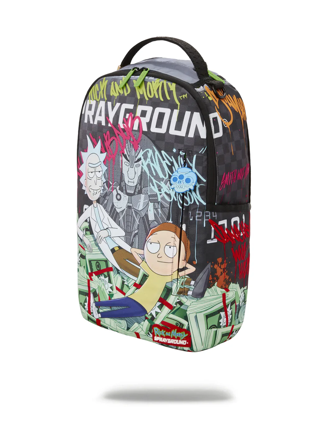 Rick And Morty Grafitti Money Dlxr Backpack - Image 7