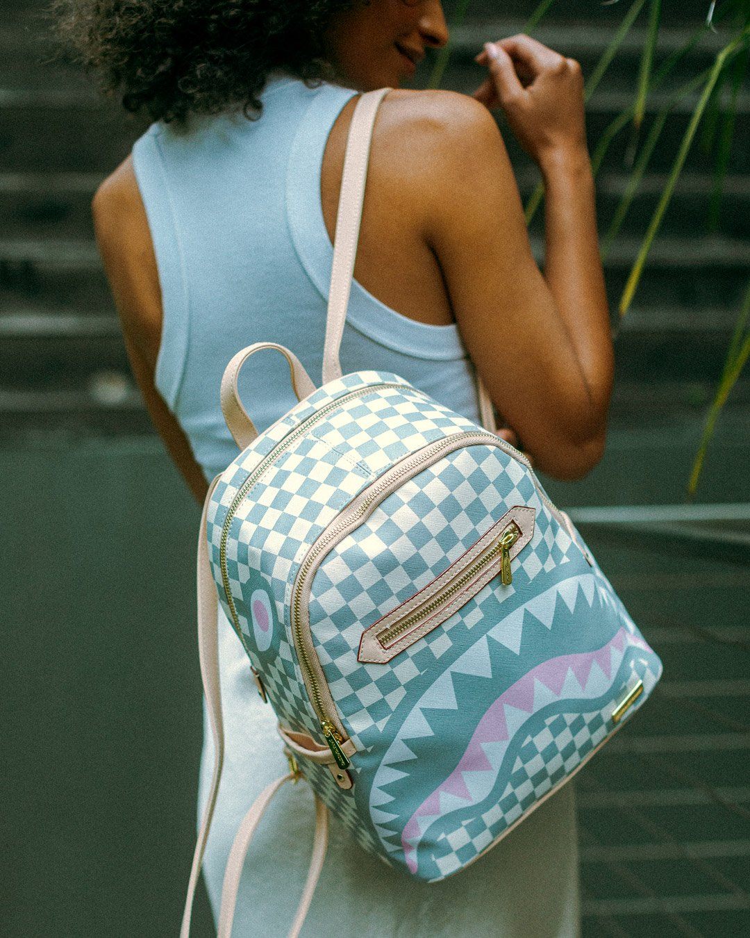 Sprayground Backpack ROSE ALL DAY LA PALAIS SAVAGE White - Image 10