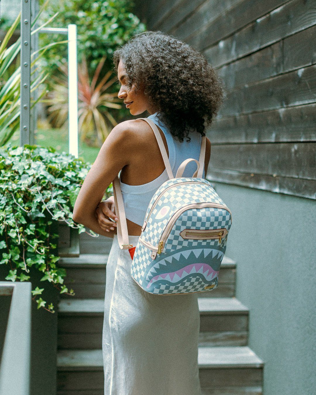 Sprayground Backpack ROSE ALL DAY LA PALAIS SAVAGE White - Image 14