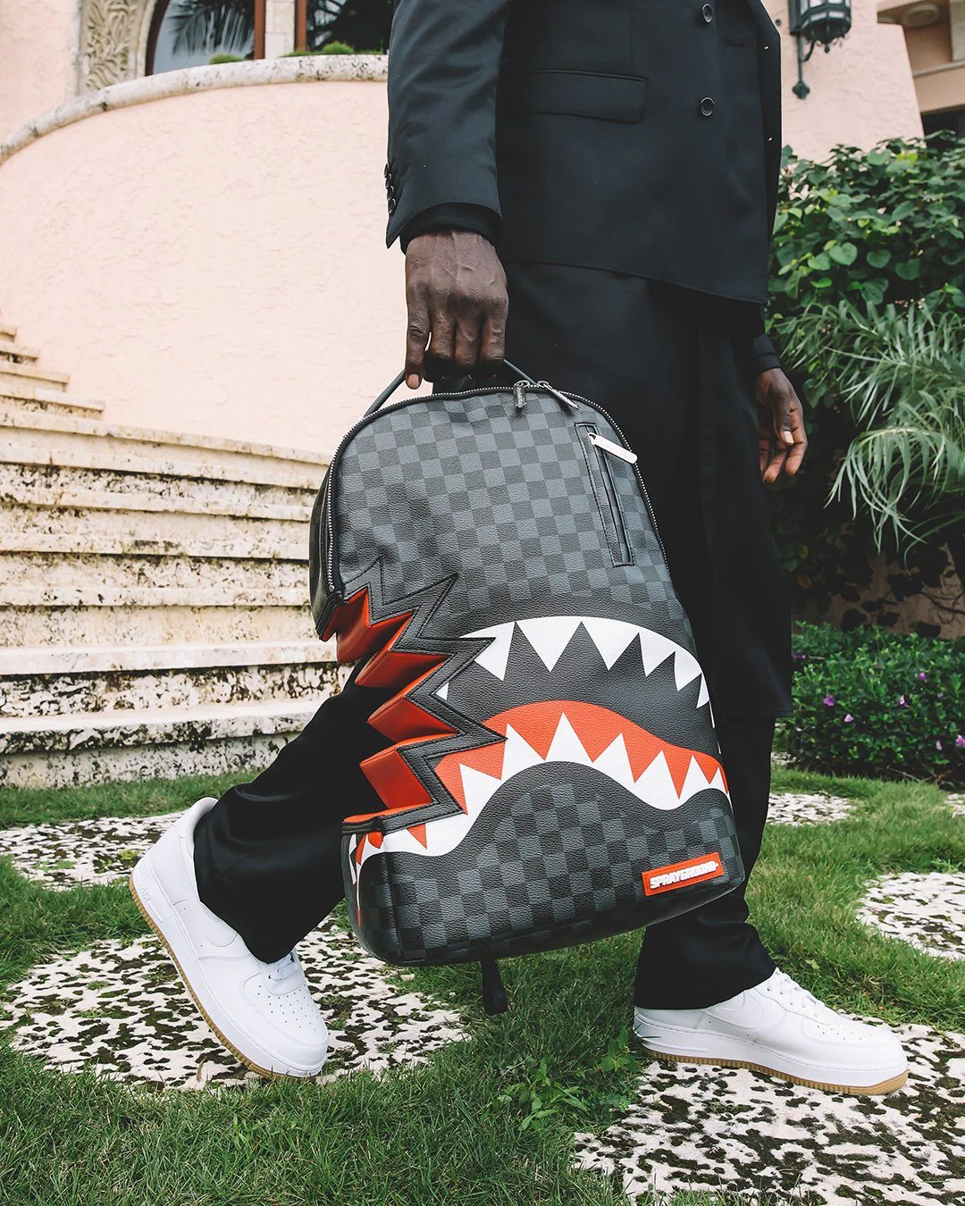 Sprayground Backpack SHARK BITE SHARKS IN PARIS GRAY BACKPACK (DLXV) Black - Image 10