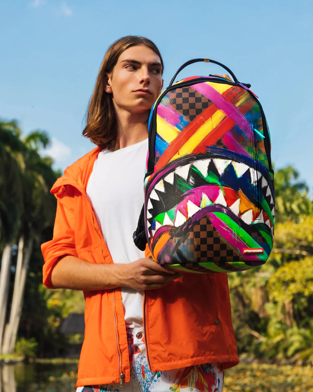 Sharks In Paint Backpack - Image 5