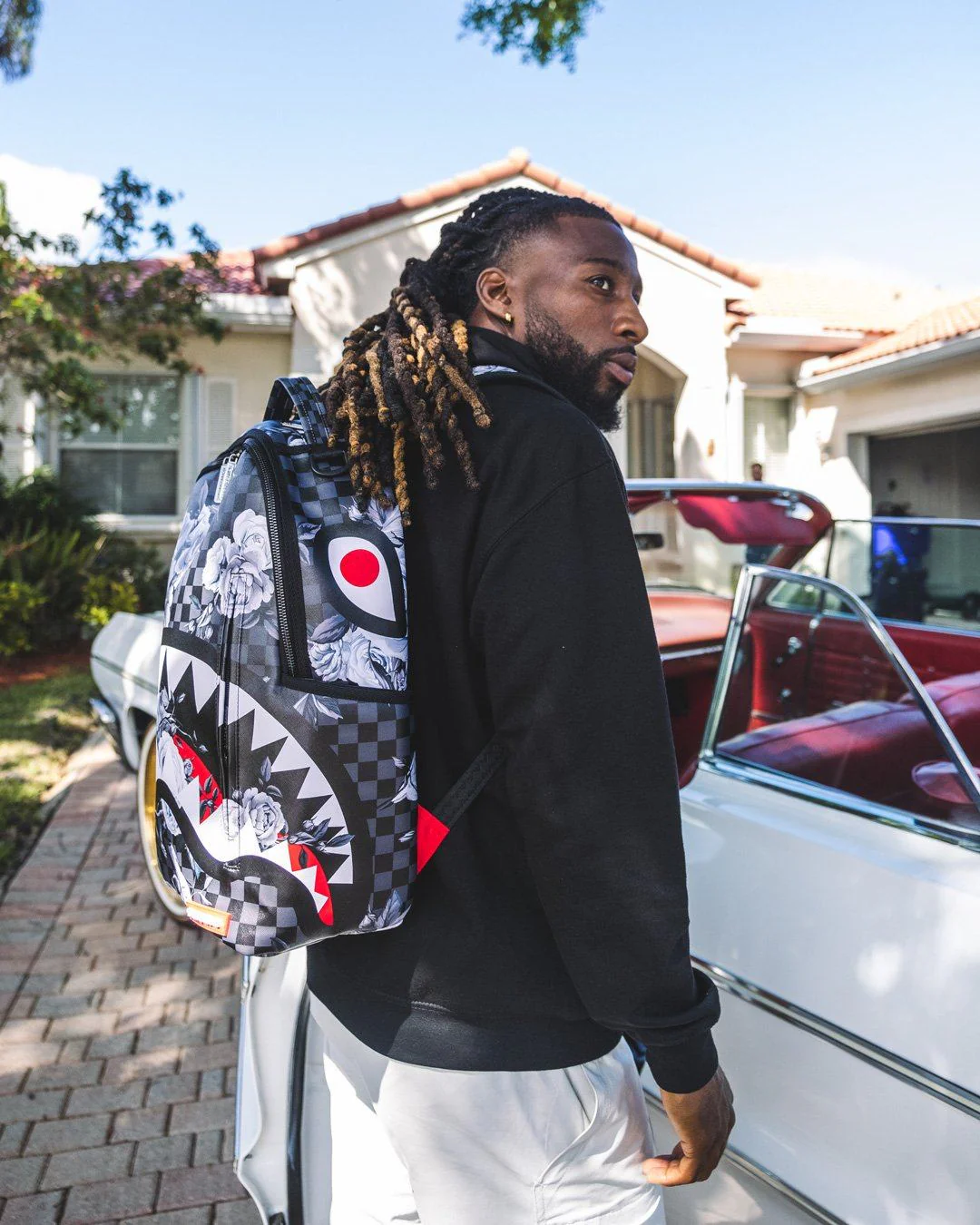 Sprayground Backpack SHARKS IN PARIS NIGHTFALL BACKPACK (DLXV) Black - Image 4