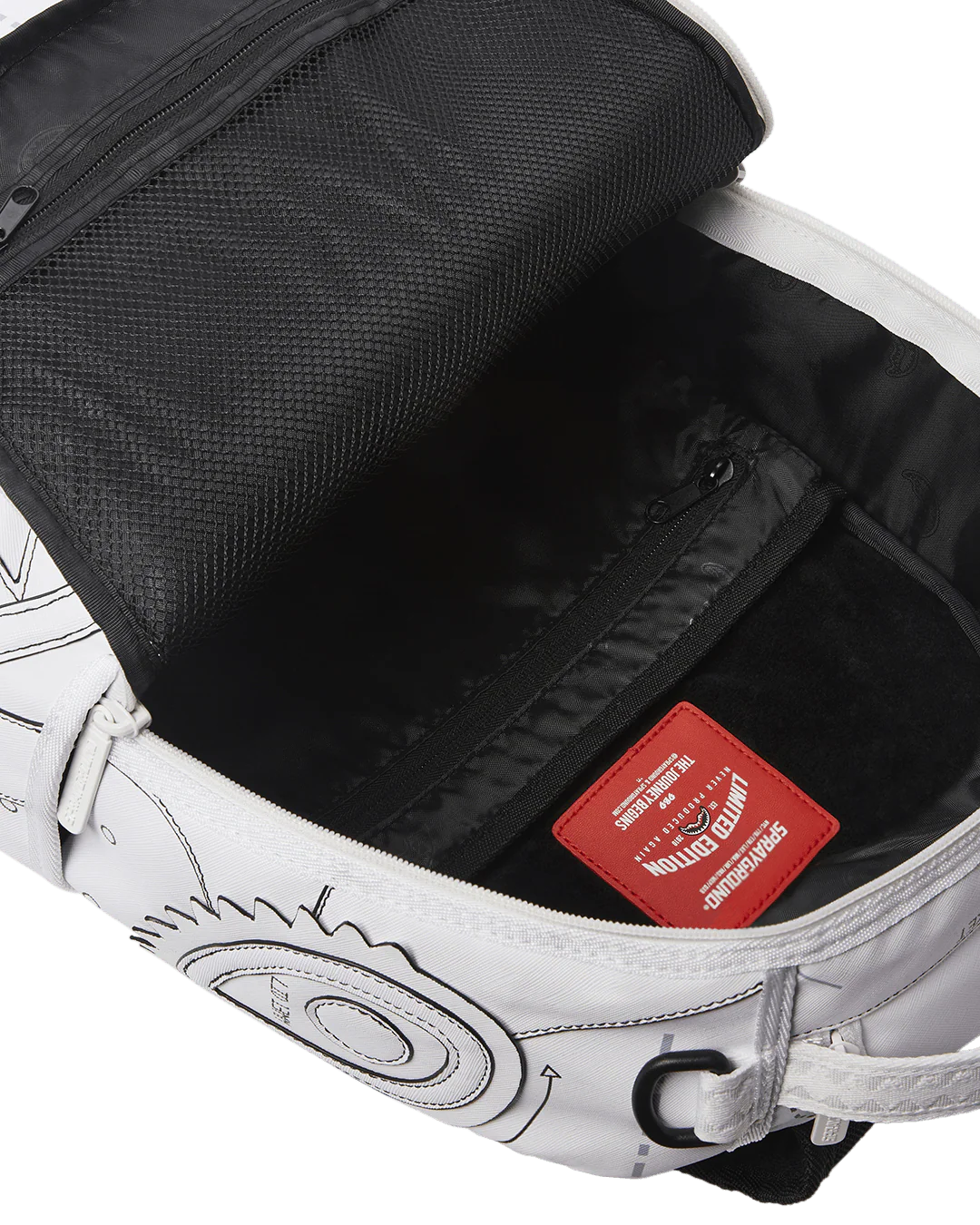 Sprayground Backpack TECHNICAL CUT SEW SHARK White - Image 17