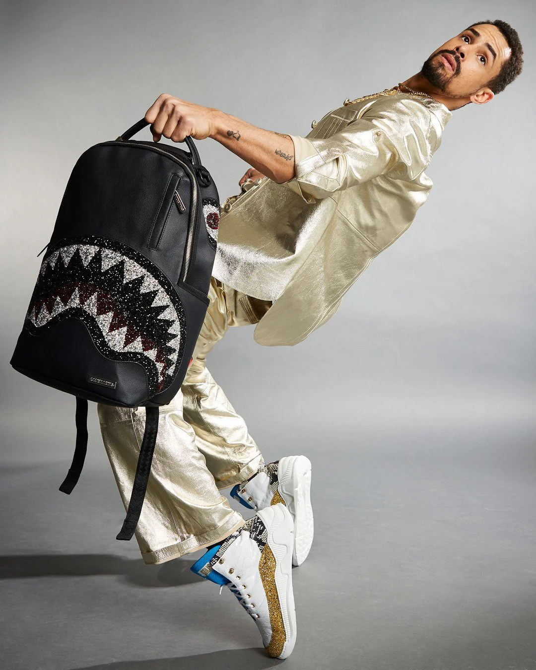 Sprayground Backpack TRINITY 2.0SHARK BLACK BACKPACK Black - Image 4