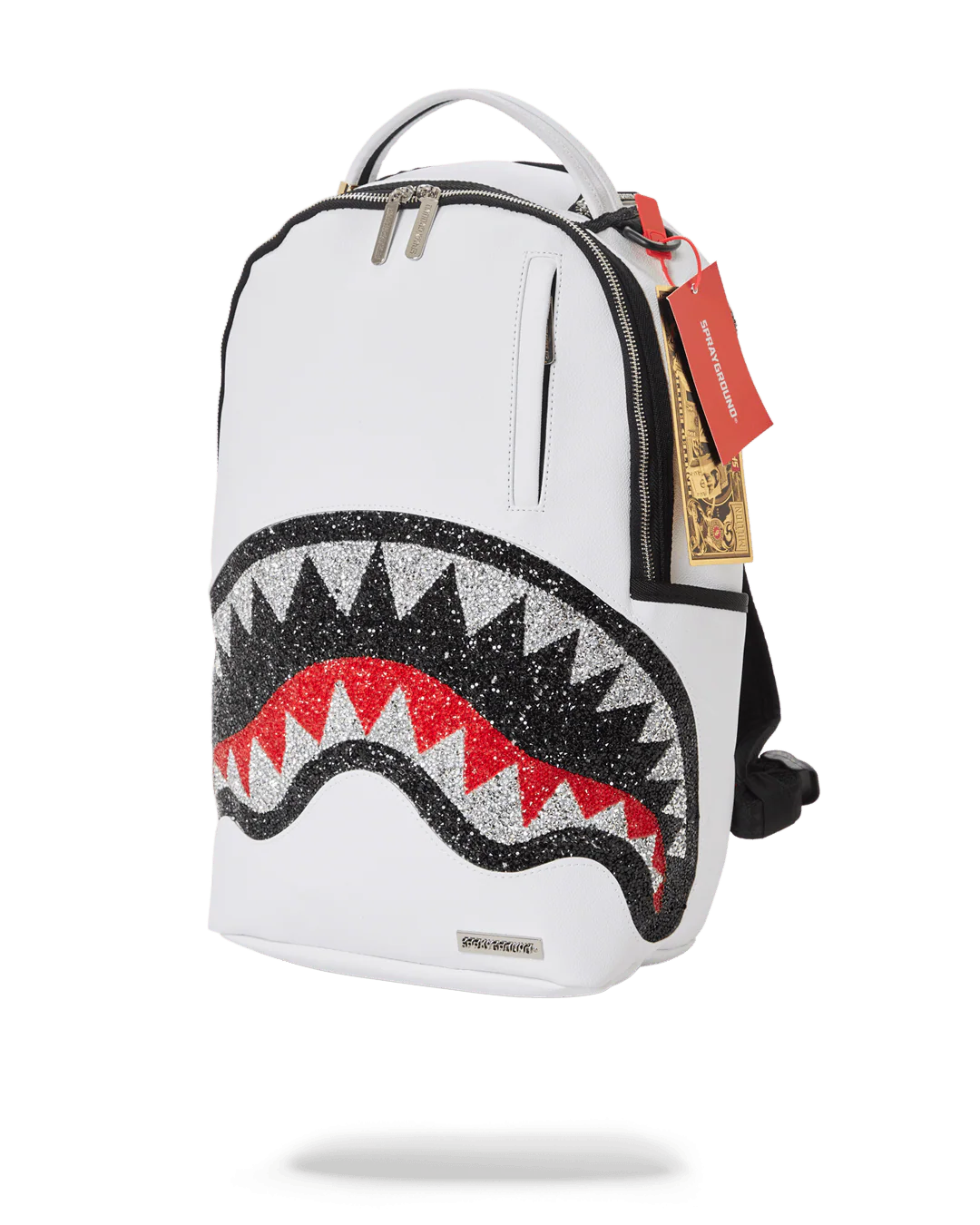 Sprayground Backpack TRINITY 2.0 SHARK WHITE BACPACK White - Image 7