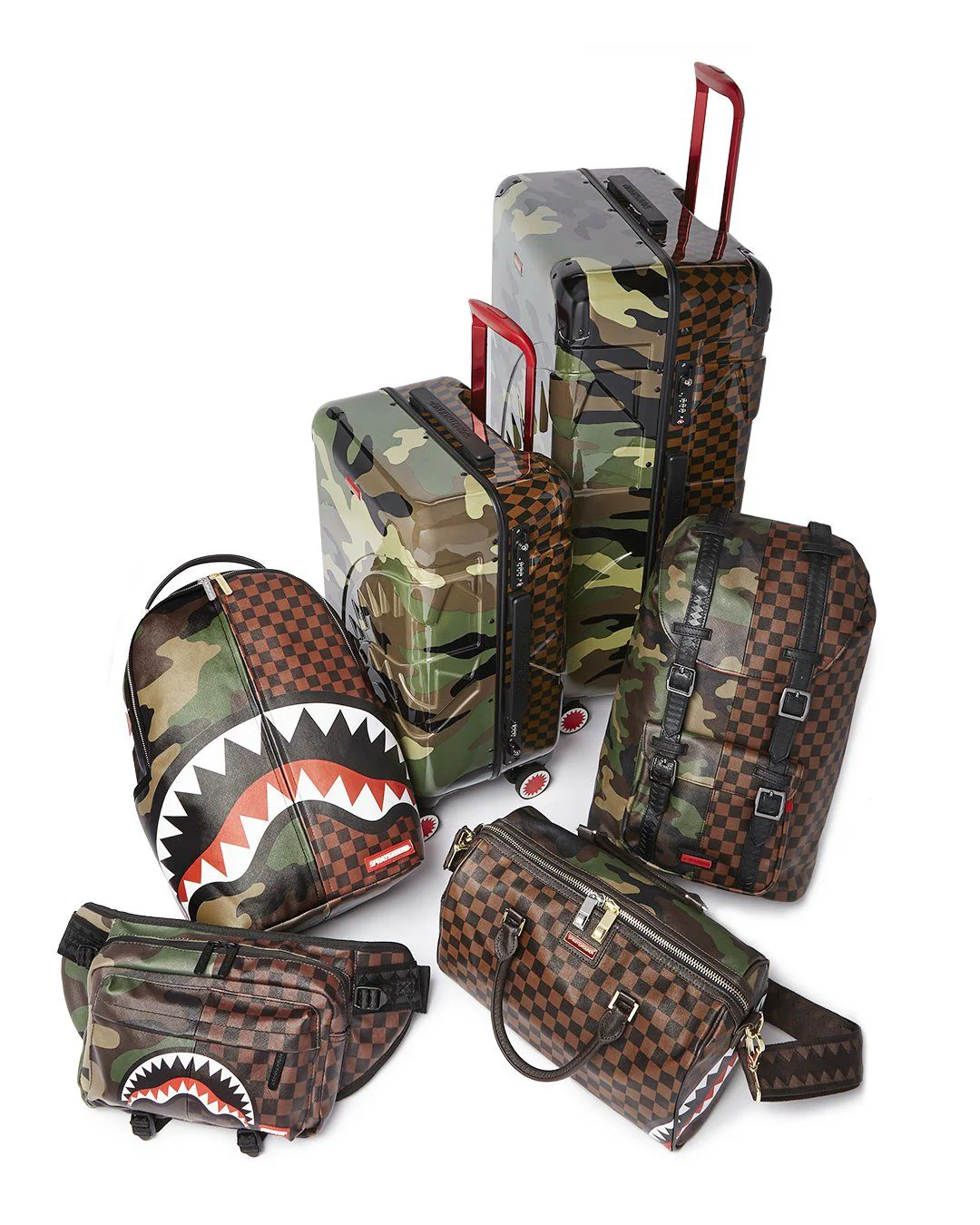Sprayground Bag CHECK SPLIT MINI DUFFLE Brown - Image 11