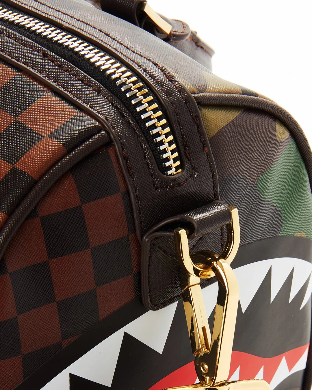 Sprayground Bag CHECK SPLIT MINI DUFFLE Brown - Image 8