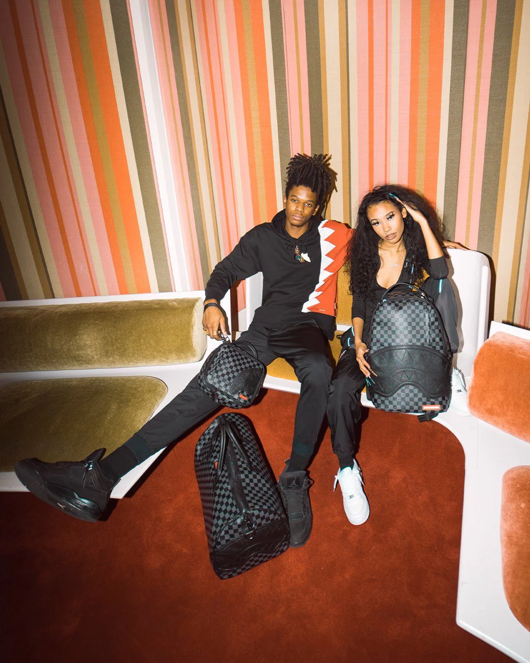 Henny Black Checkered Duffle - Image 11