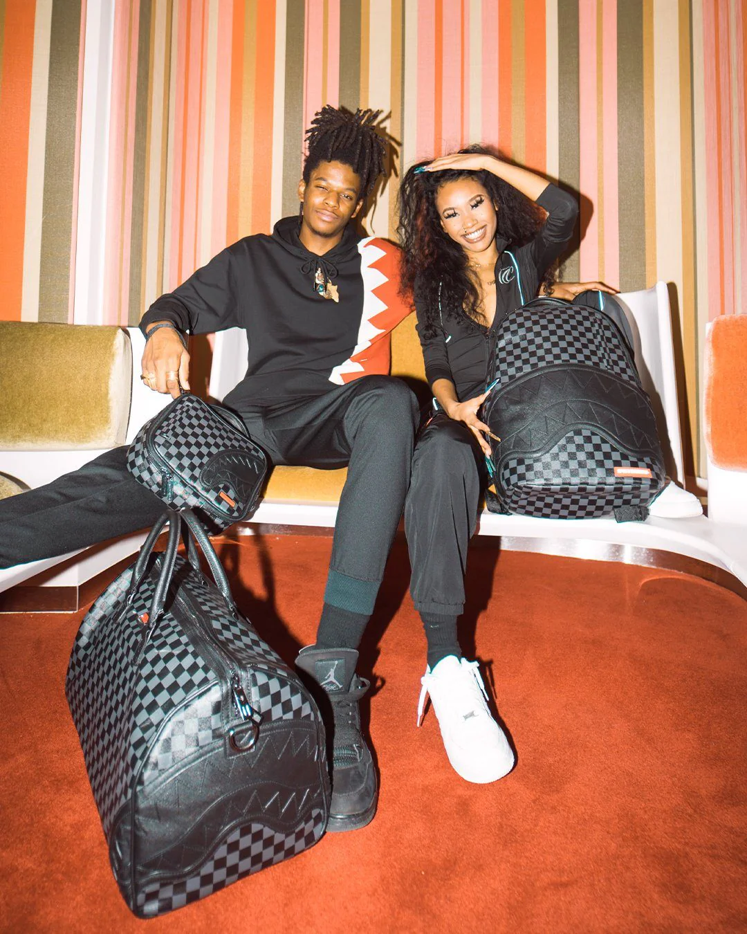 Henny Black Checkered Duffle - Image 14