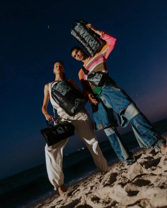 Midnight Raceway Graffiti Triangle Mini Duffle - Image 10