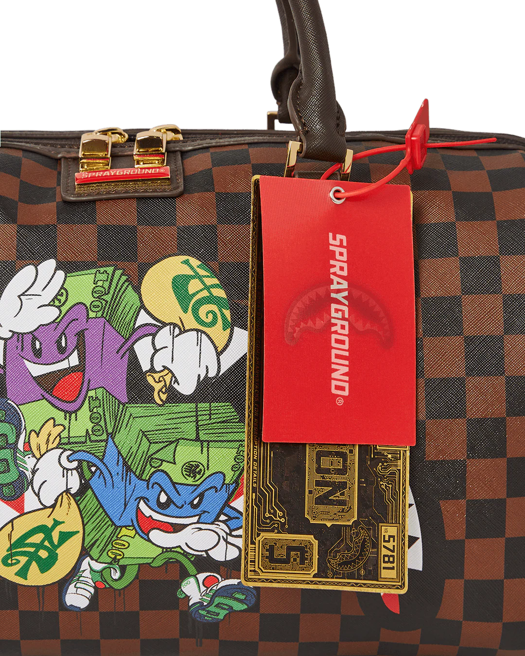 Sprayground Bag MONEY CHASER MINI DUFFLE Brown - Image 11