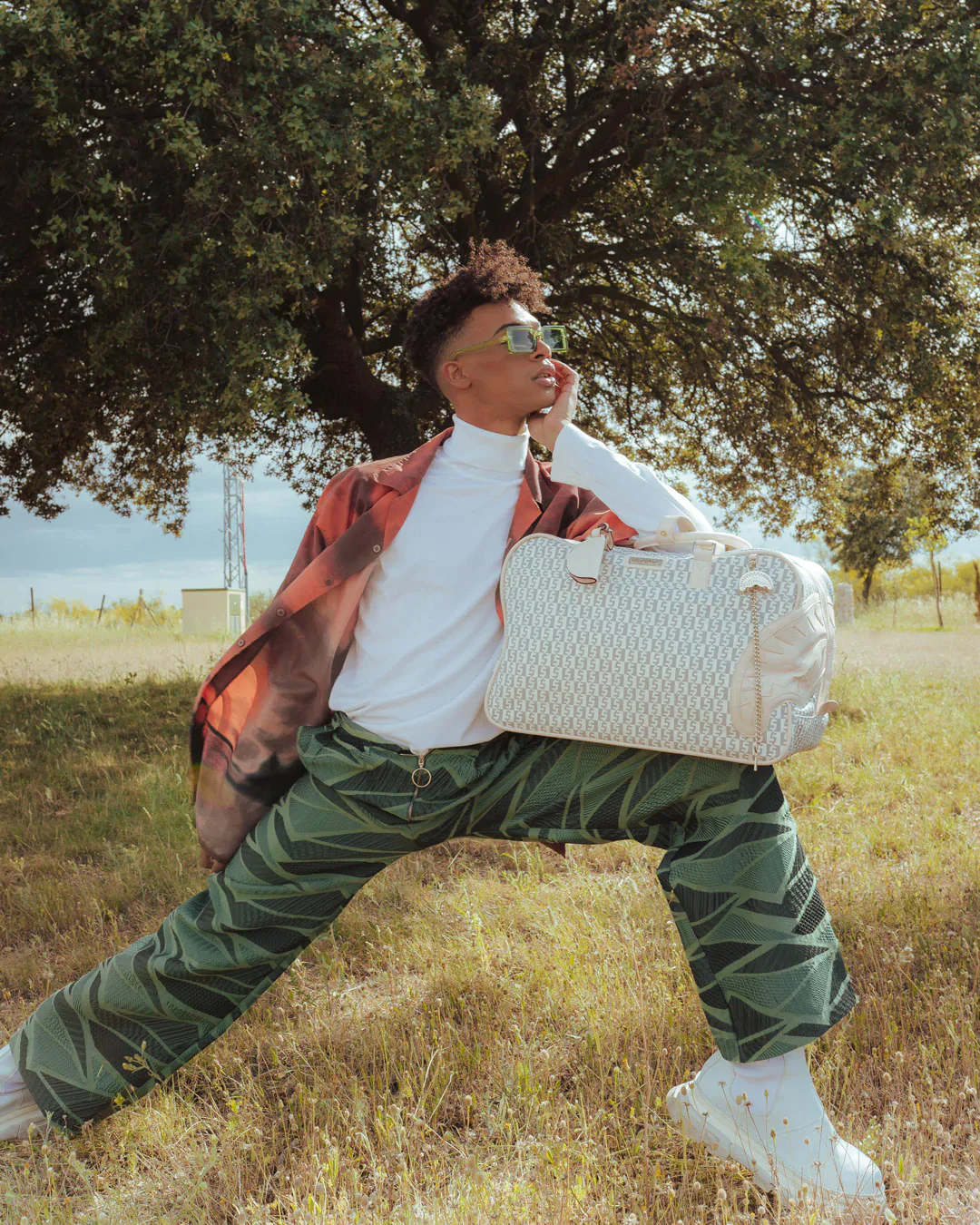 Rose Money Checkered Duffle - Image 2