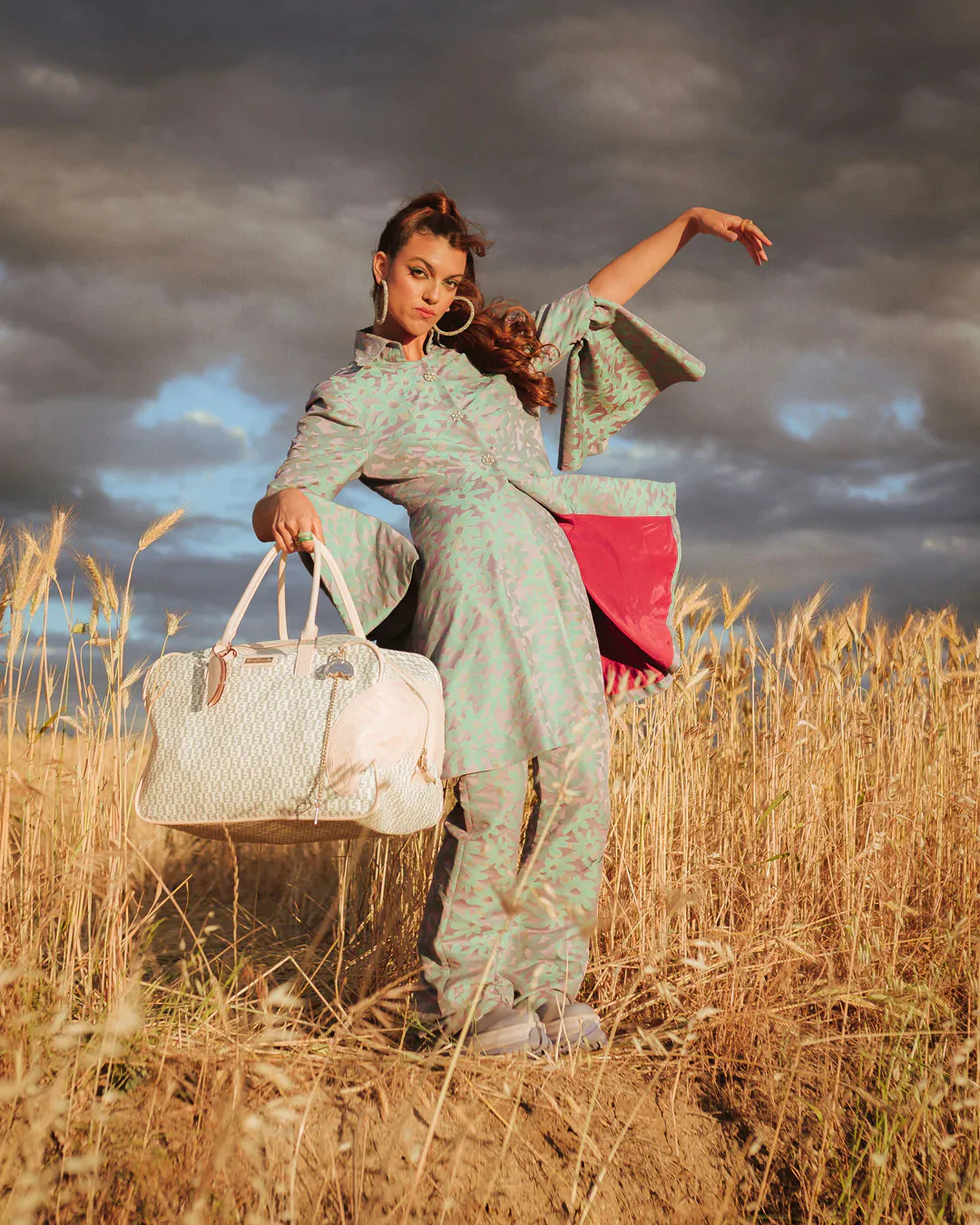 Rose Money Checkered Duffle - Image 6