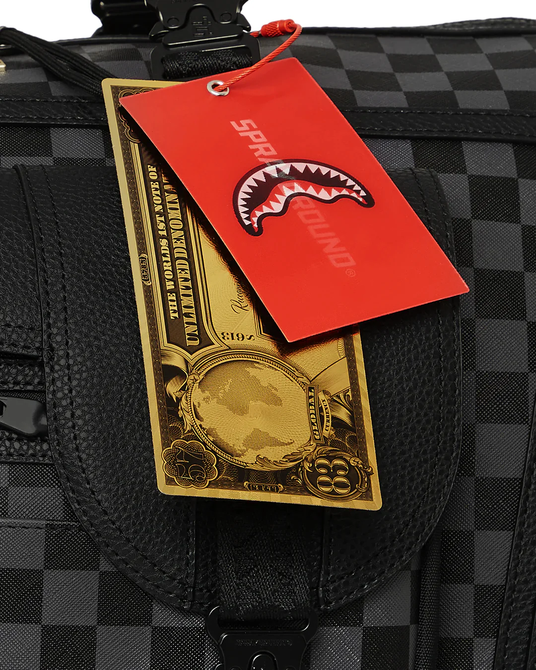 Special Ops Grey Checkered Cargo Duffle - Image 16