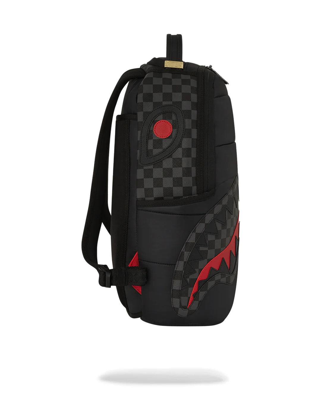 Black Puffer Grey Check Backpack - Image 3