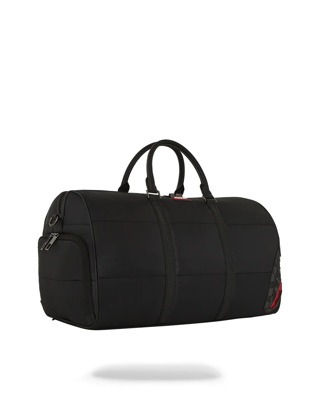 Black Puffer Grey Check Duffle - Image 2