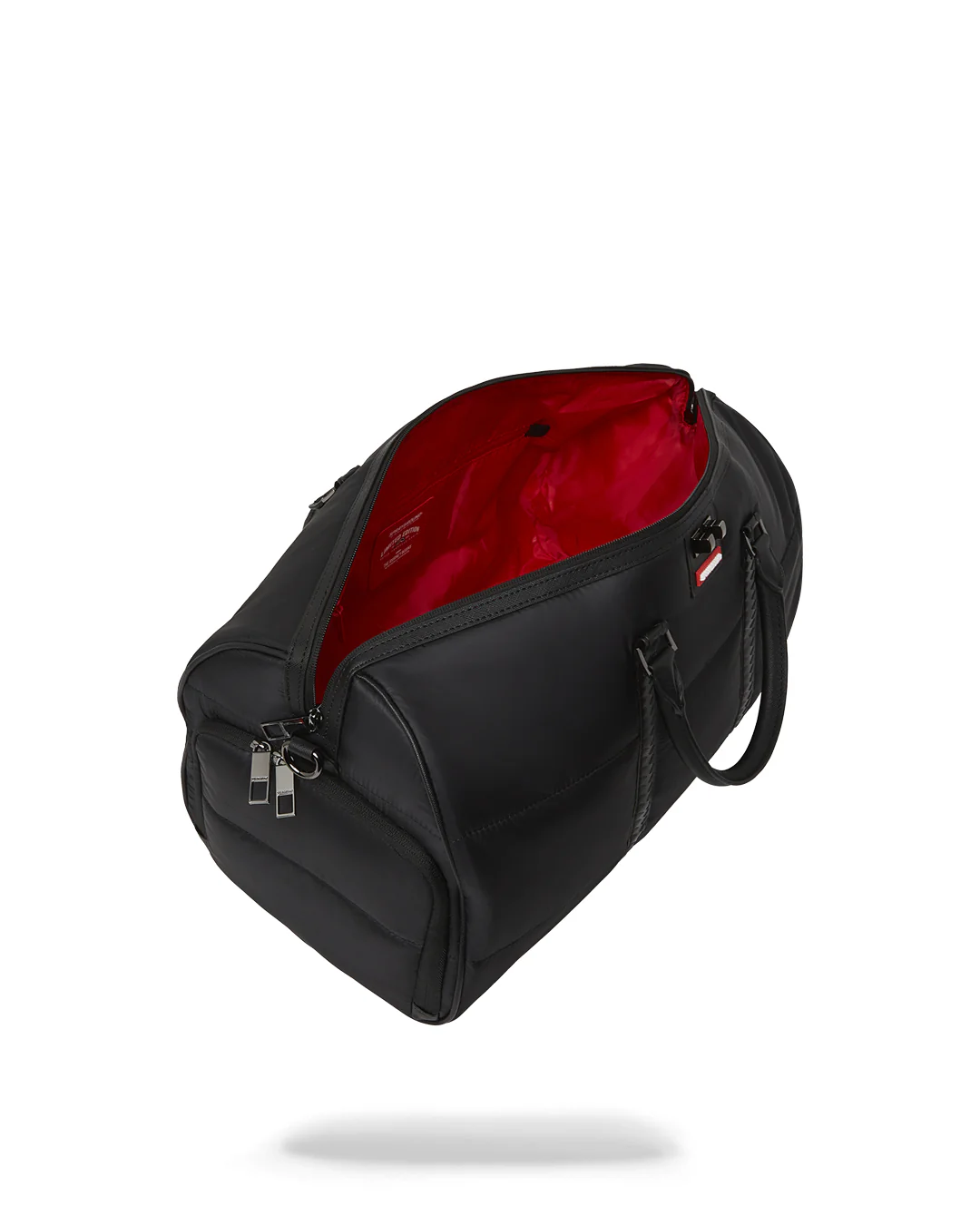 Black Puffer Grey Check Duffle - Image 8