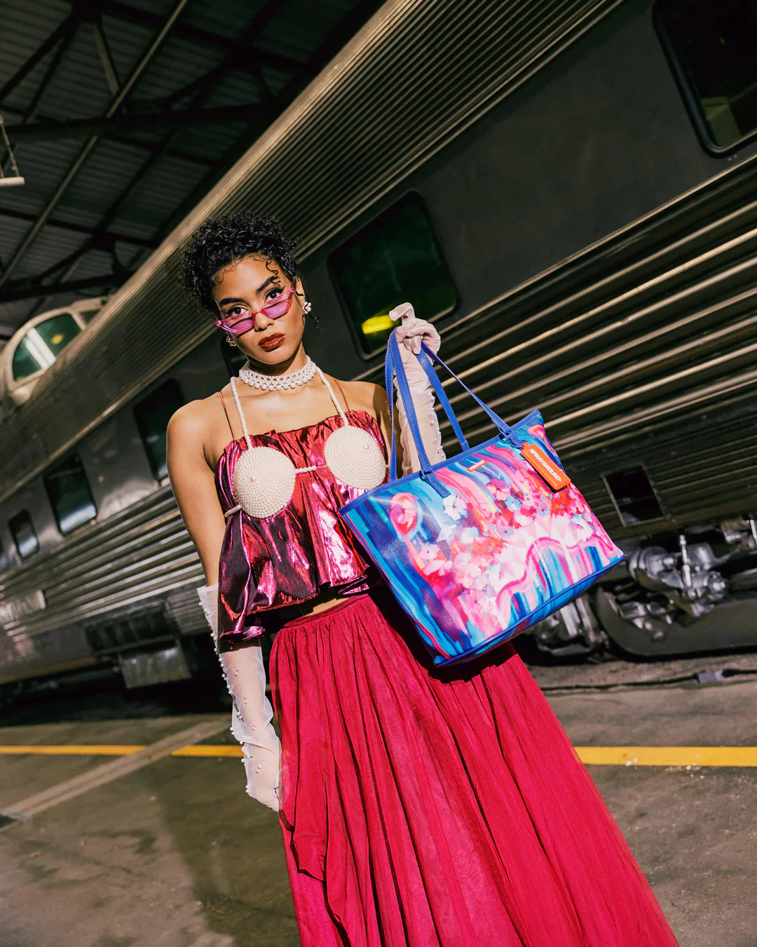 Brushed Neon Flowers Classic Tote - Image 2