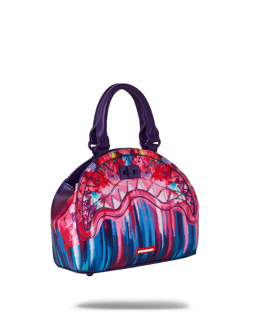 Brushed Neon Flowers Shark Handbag - Image 3