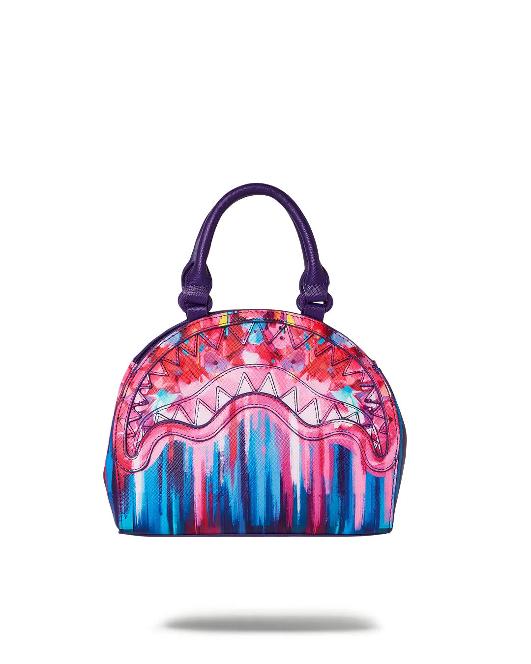 Brushed Neon Flowers Shark Handbag - Image 4
