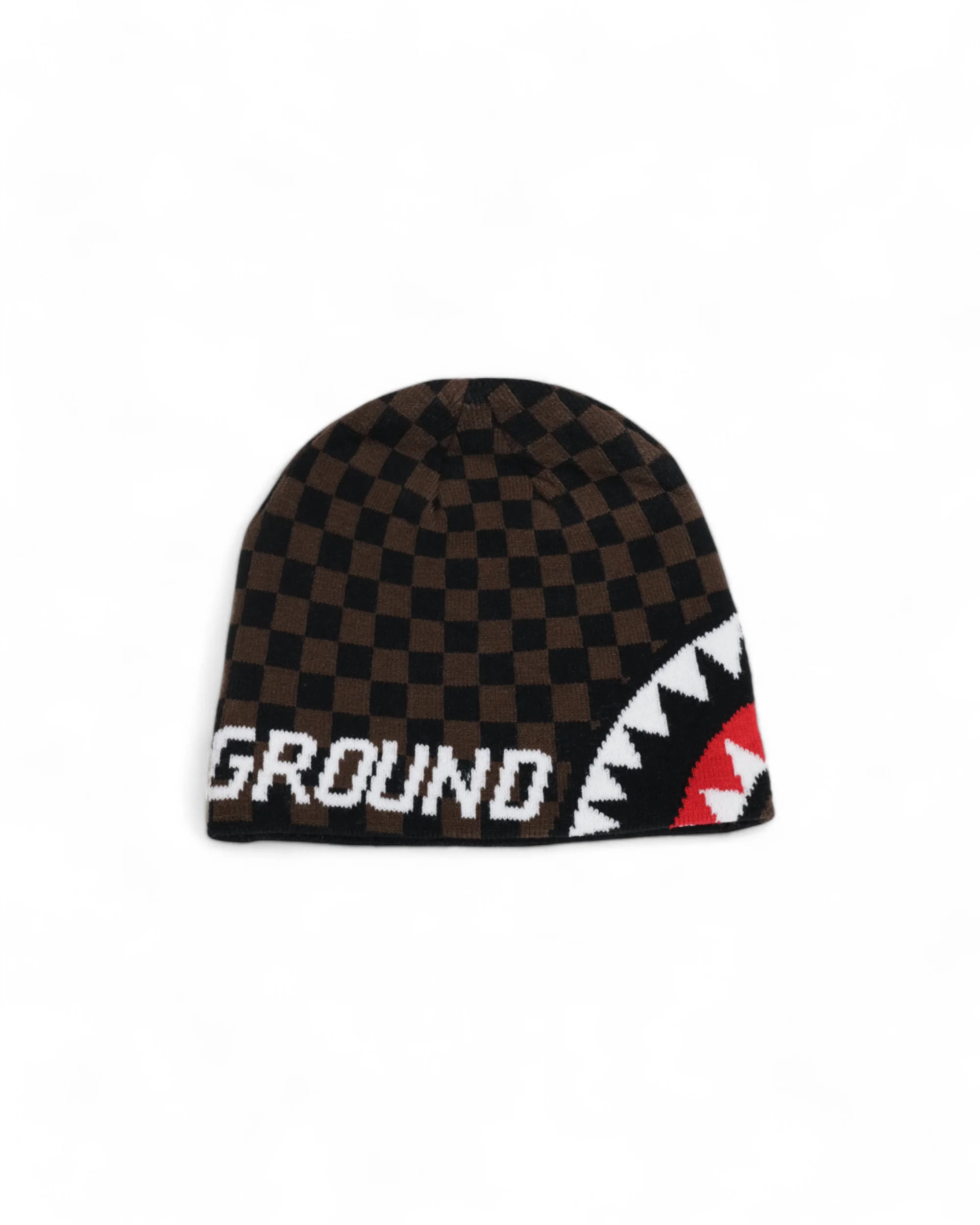 Check Brown Beanie - Image 2