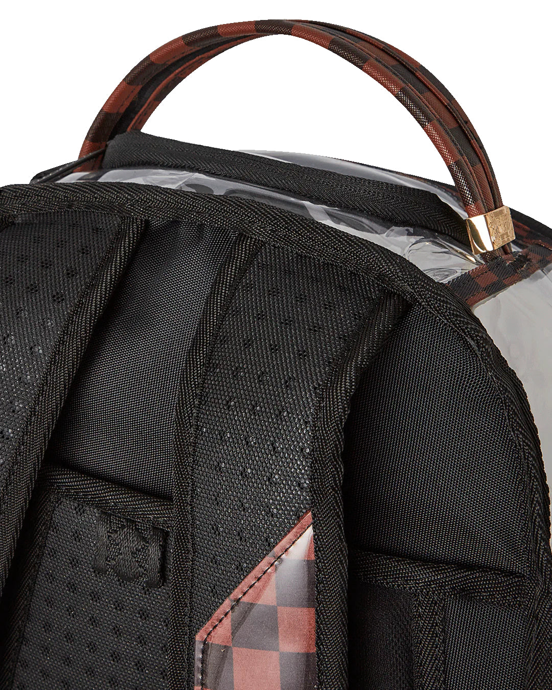 Clear Brown Check Clear Backpack Check - Image 12