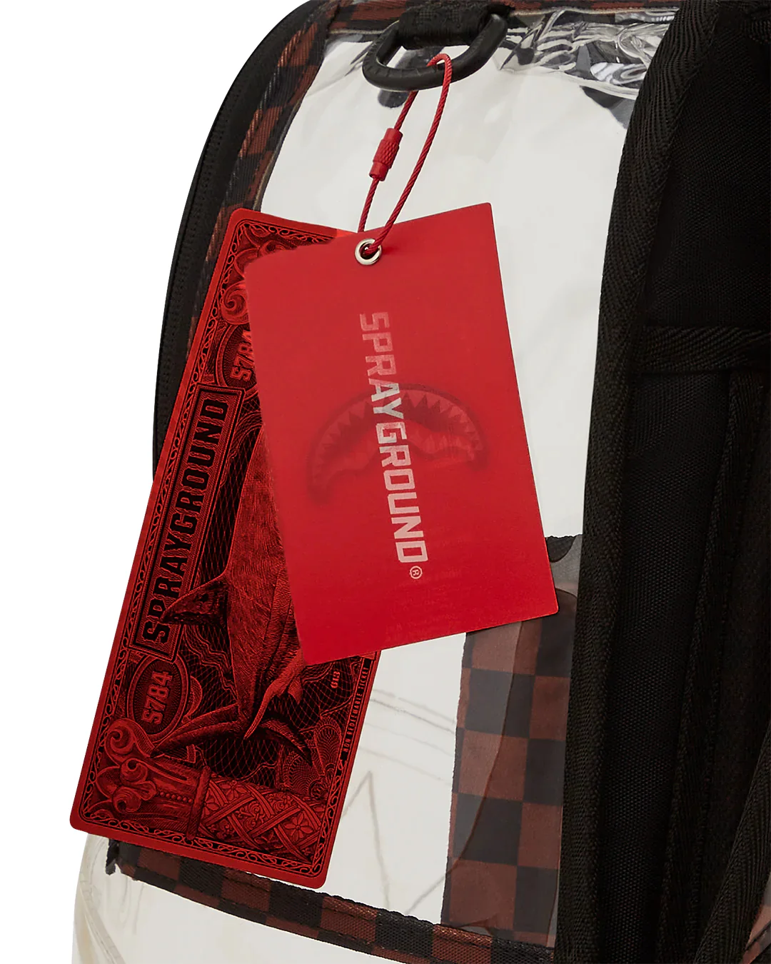 Clear Brown Check Clear Backpack Check - Image 15
