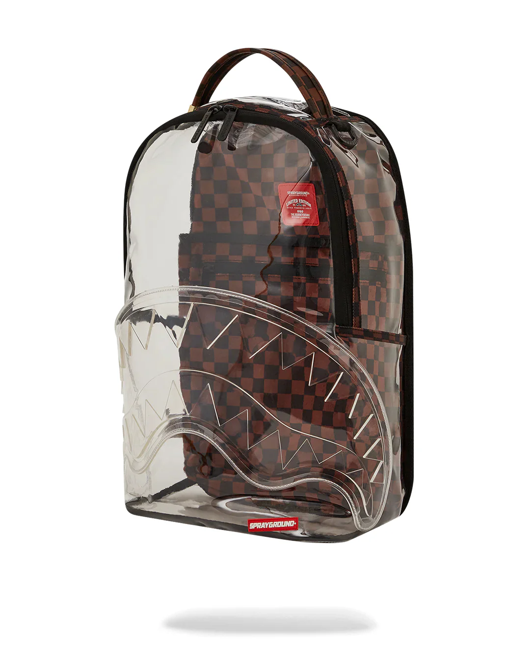 Clear Brown Check Clear Backpack Check - Image 9