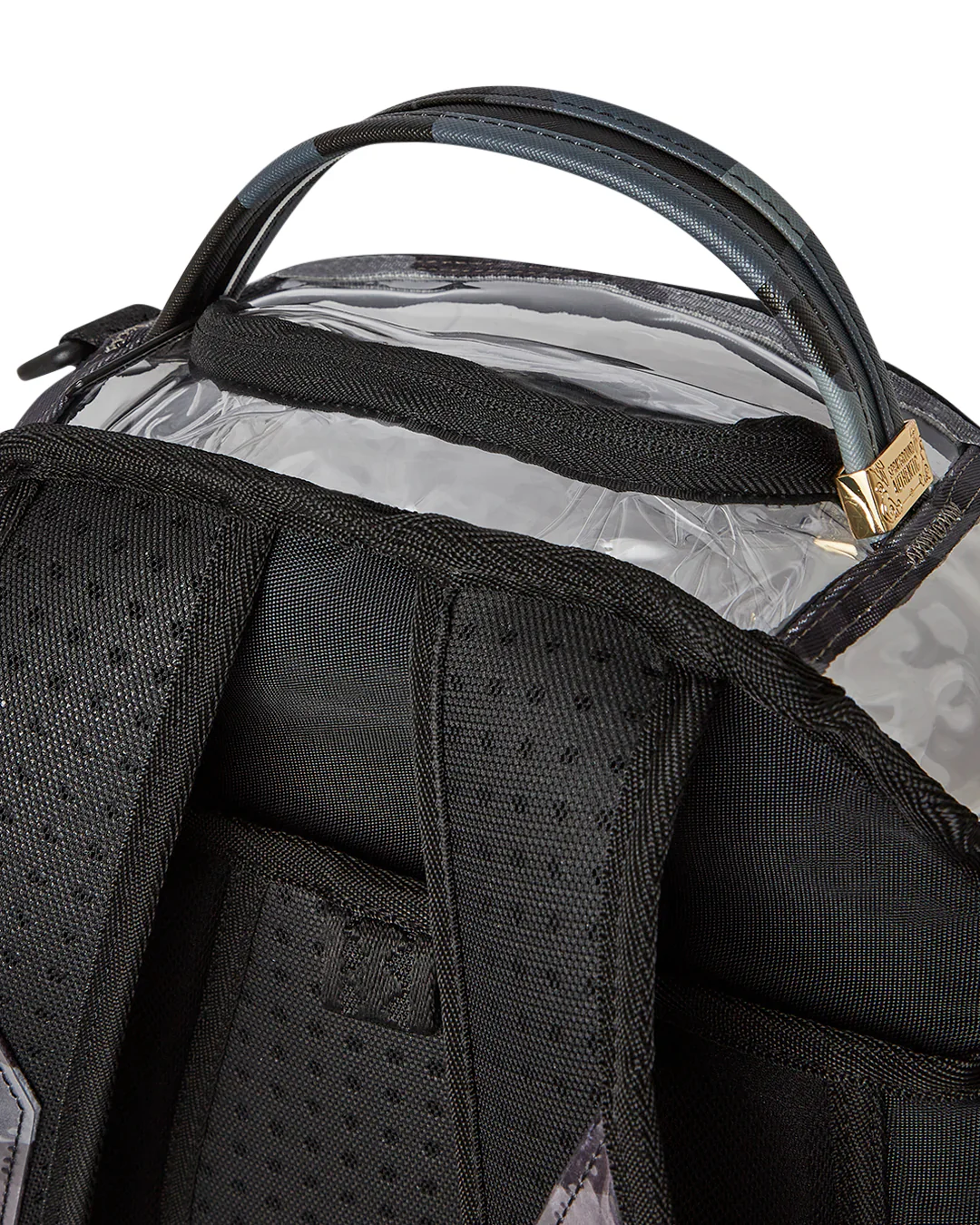 Clear Grey Check Clear Backpack - Image 11
