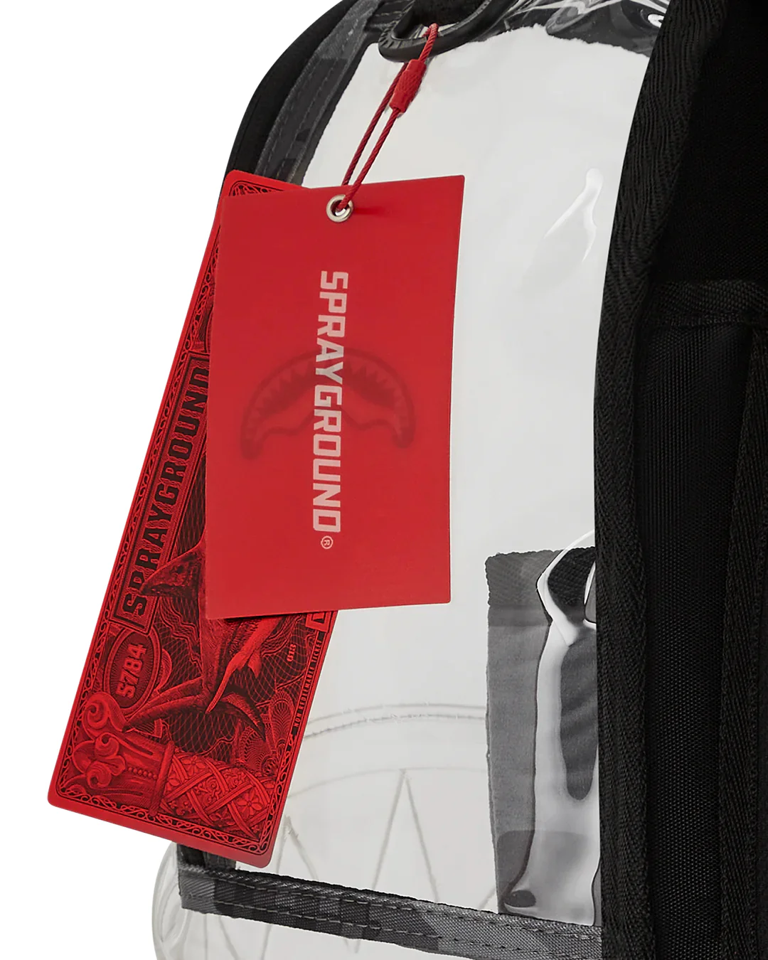 Clear Grey Check Clear Backpack - Image 14