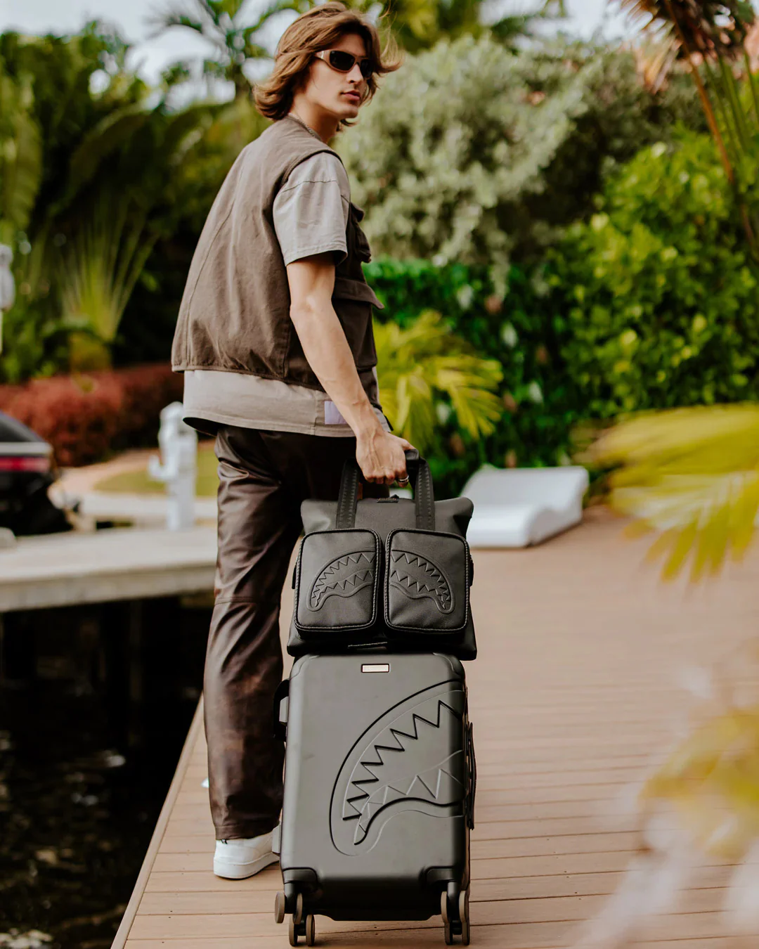 Core Embossed 8 Check Crossover Backpack - Image 6