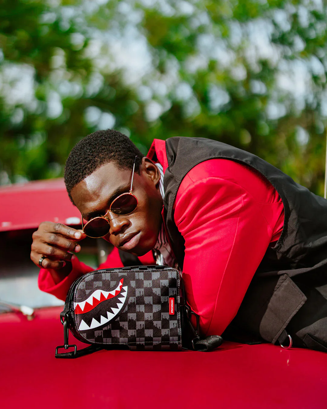 Drip Check Shark Backpack Sling - Image 4