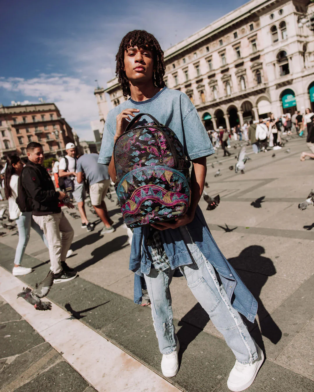 Embroidered Dragons Backpack - Image 2