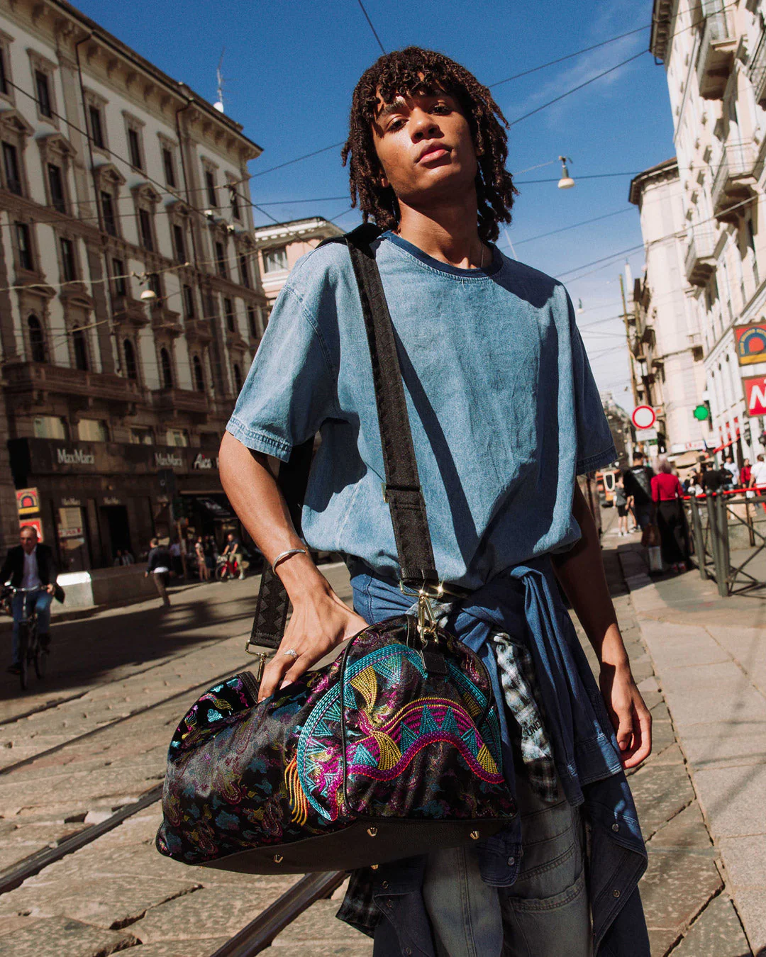 Embroidered Dragons Duffle - Image 2
