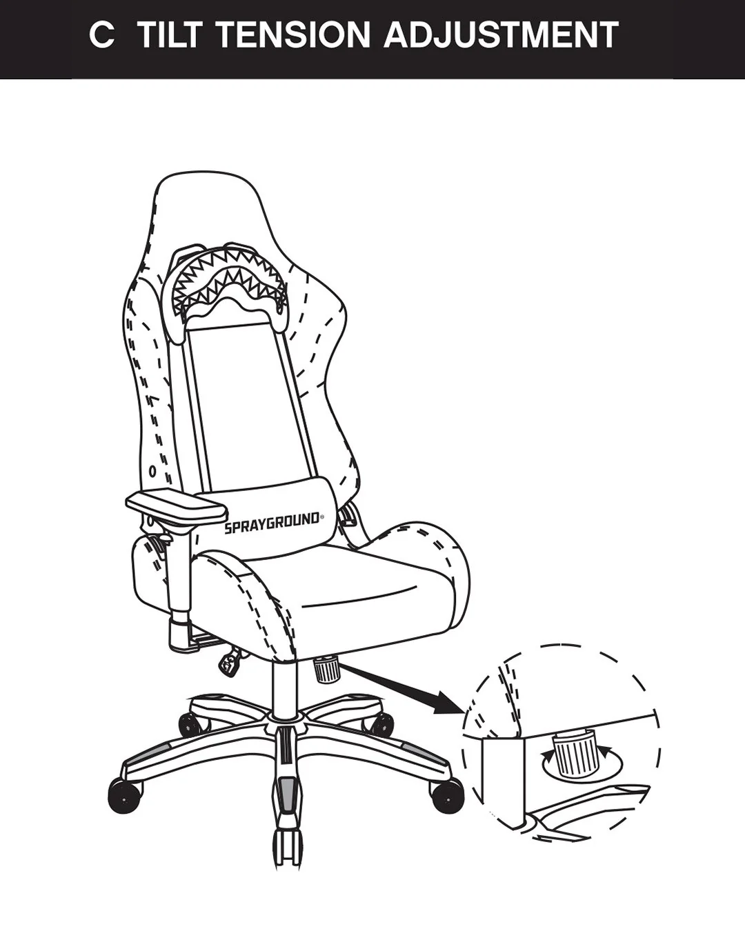 Sprayground Gaming chairs 3AM CHAIR Black - Image 17