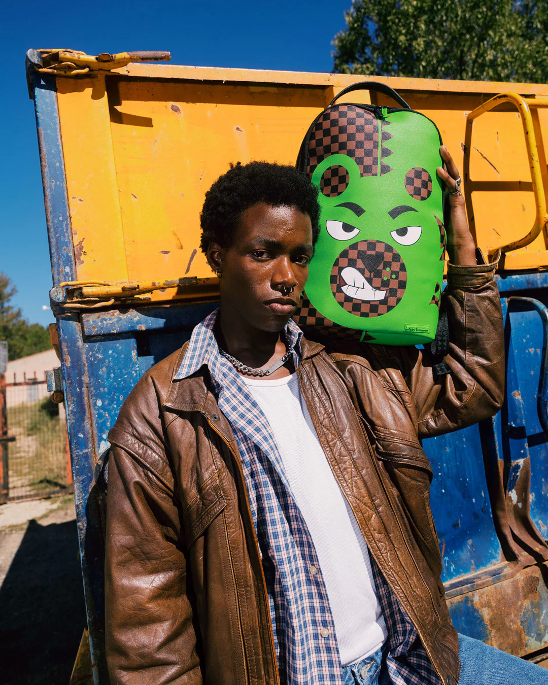 Green Bear Face Backpack - Image 4