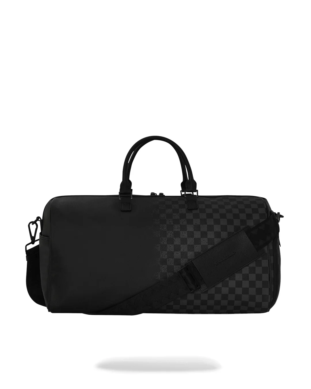 Half Spritz Black/grey Check Duffle - Image 4