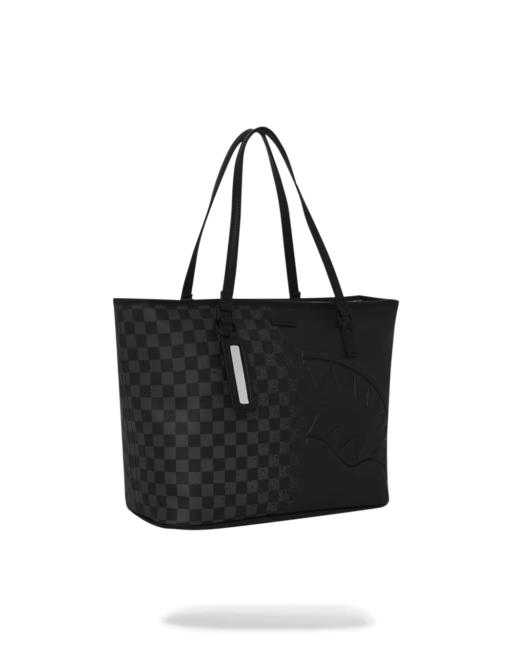 Half Spritz Black/grey Check Tote - Image 2