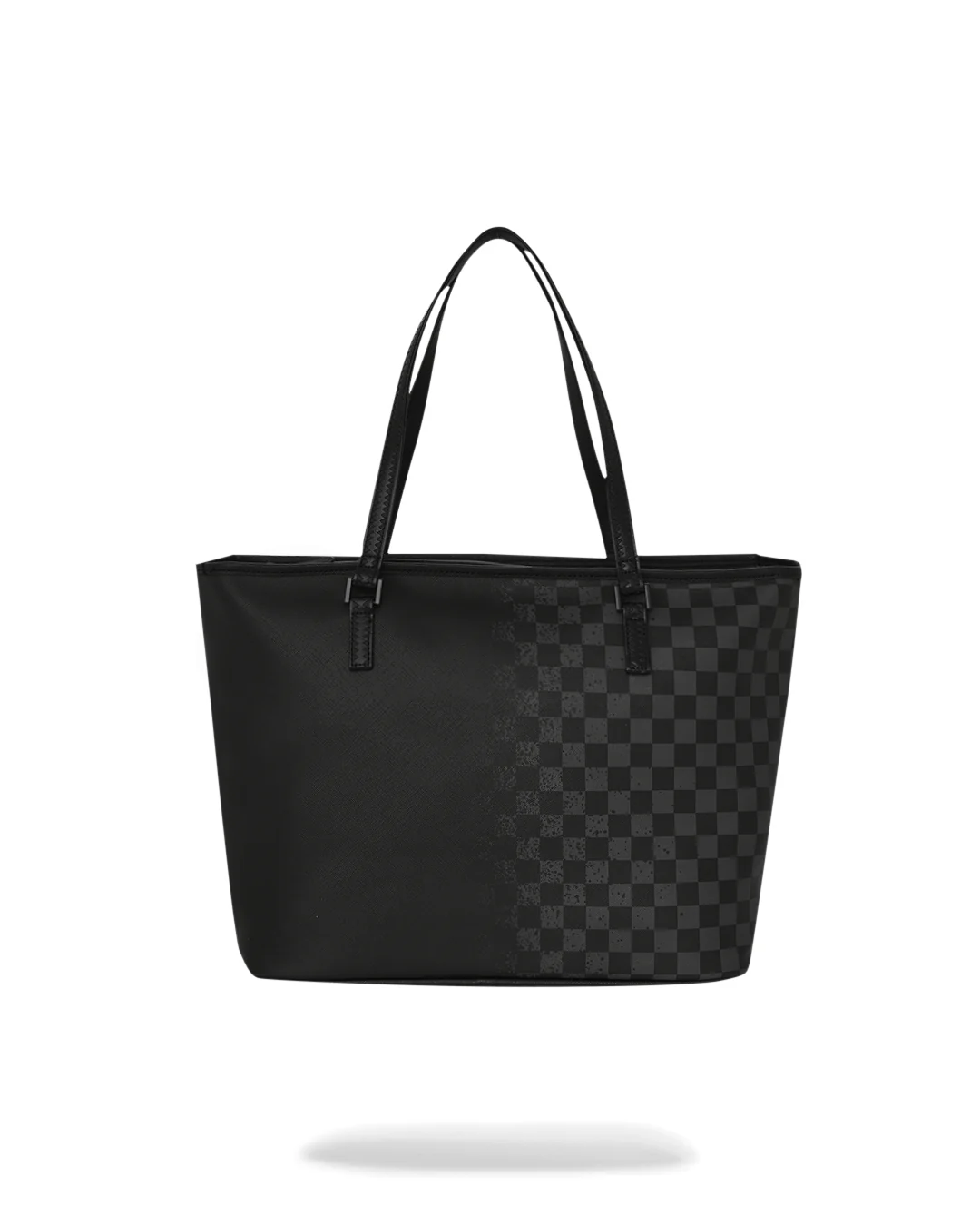 Half Spritz Black/grey Check Tote - Image 3